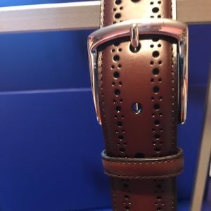 Allen Edmonds Manistee belt. Dark chili. Size 38.